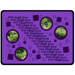 live laugh love purple bubbles extra large fleece blanket 2 (4 styles) - Fleece Blanket (Large)