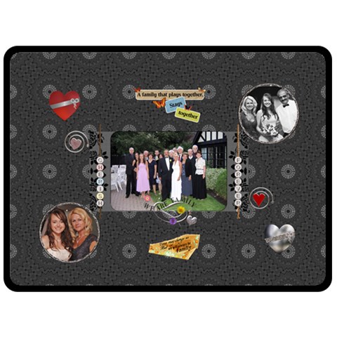 Family Xl Fleece Blanket By Lil 80 x60  Blanket Front