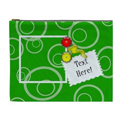 Green Circles Custom Cosmetic Bag (XL) (7 styles)