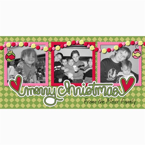 Merry Christmas Card By Martha Meier 8 x4  Photo Card - 3