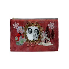 Remember When Christmas Medium Cosmetic Bag (7 styles) - Cosmetic Bag (Medium)