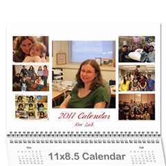 lab calender modified - Wall Calendar 11  x 8.5  (12-Months)