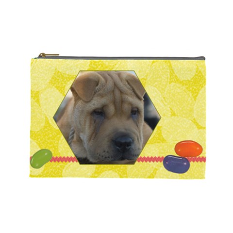 Jelly Bean Large Cosmetic Case By Joan T Front