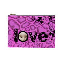 Love you pink animal cosmetic bag (7 styles) - Cosmetic Bag (Large)