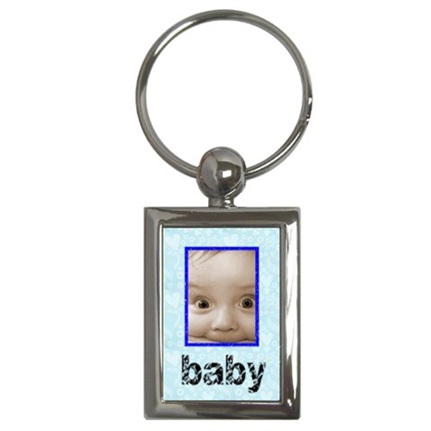 Baby Blue 100% Love Keychain By Catvinnat Front