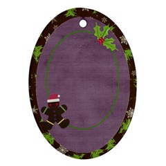 Holiday Rush Gingerbread Man - Ornament (Oval)