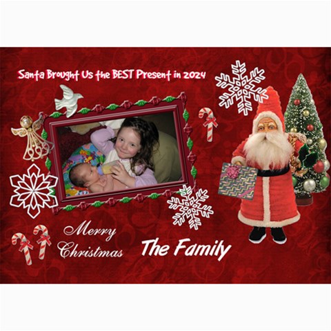 Santa Brought Us The Best Present In 2024 5x7 Photo Christmas Card By Ellan 7 x5  Photo Card - 1