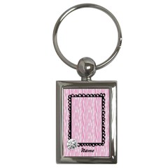 Pink Zebra- Key Chain