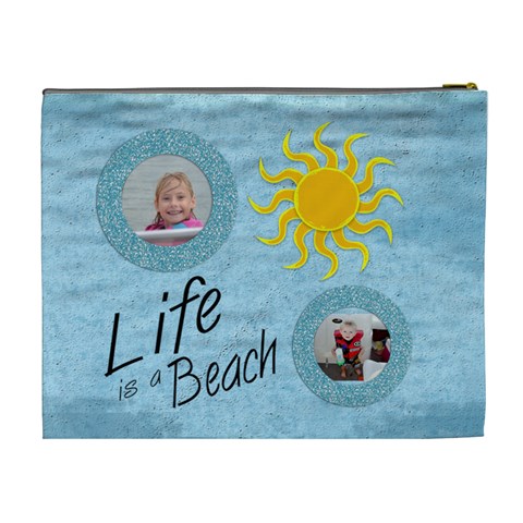 Beach Cosmetic Bag Xl By Danielle Christiansen Back