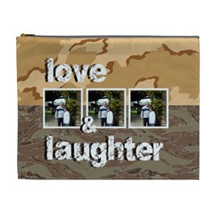 desert camo love & laughter extra large cosmetic bag (7 styles) - Cosmetic Bag (XL)