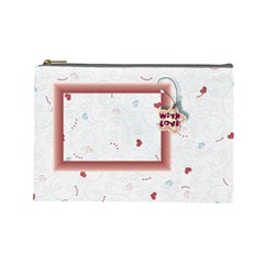 With love -large cosmetic bag (7 styles) - Cosmetic Bag (Large)