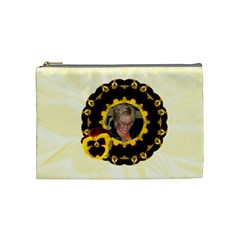 Yellow Pansy Medium Cosmetic Case - Cosmetic Bag (Medium)
