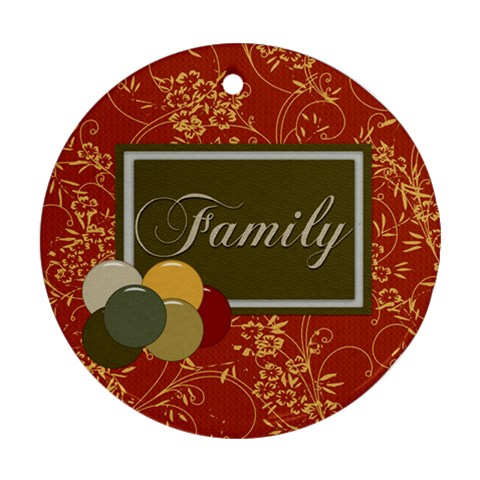 Christmas Ornament Autumn Family By Lisa Minor Back