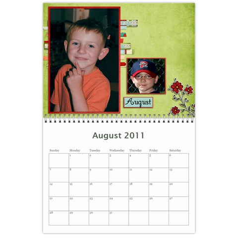 2011 12 Month Calendar By Lisa Aug 2011