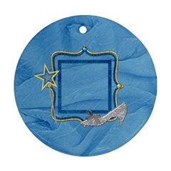 Ornament-Ella in Blue 1001 - Round Ornament (Two Sides)