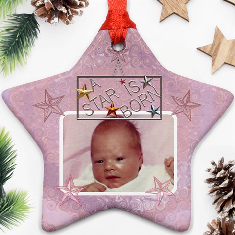 A Star Is Born Baby Girl Ornament By Lil Front