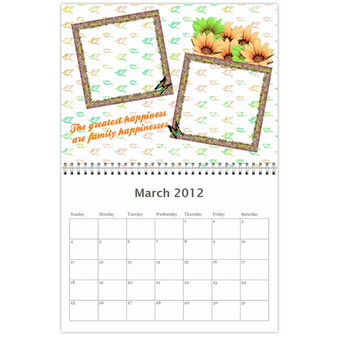 2012 Family Quotes Calendar By Galya Mar 2012