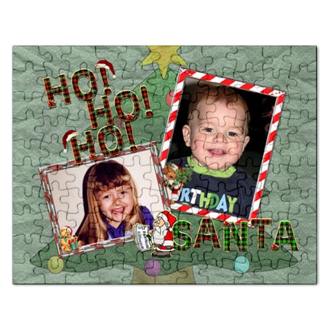 Ho Ho Ho Santa Christmas Puzzle By Lil Front