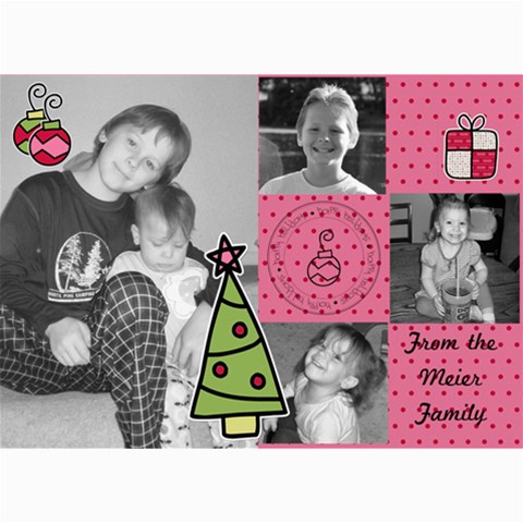 Multi Photo Christmas Card 7 By Martha Meier 7 x5  Photo Card - 1