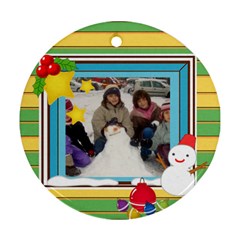 Christmas snowman ornament - Ornament (Round)
