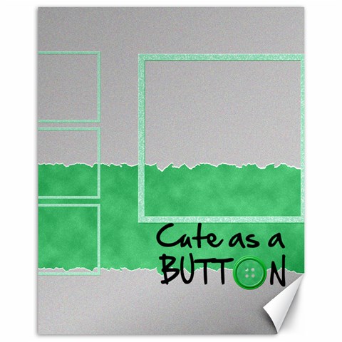 Cute As A Button 10.95 x13.48  Canvas - 1