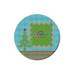 Christmas - Rubber Round Coaster (4 pack)