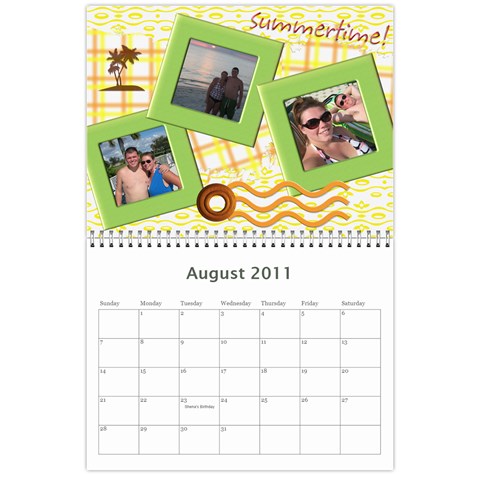 Gibson Calendar By Shena Aug 2011