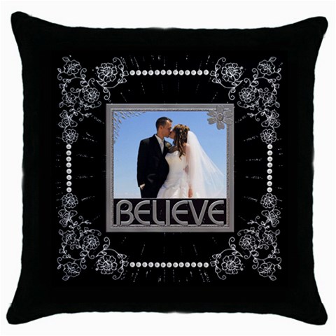 Believe Throw Pillow By Lil Front