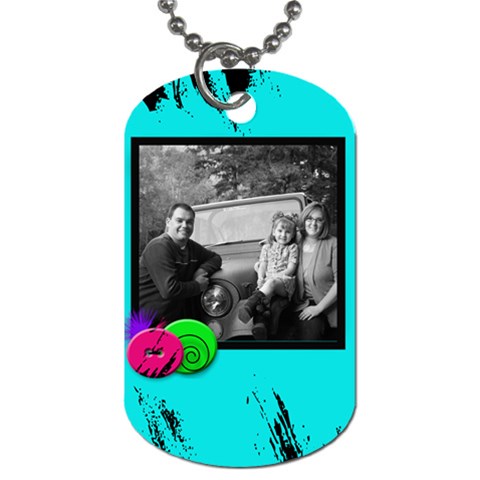 Turquoise Singe Photo Dogtag By Amanda Bunn Front