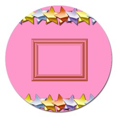 Pink birthday magnet - 5   - Magnet 5  (Round)