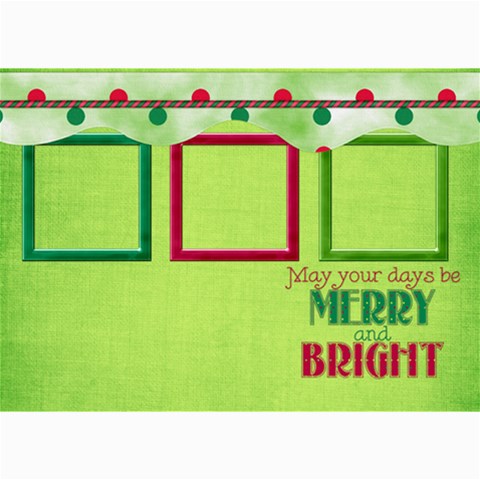 Merry And Bright Card 5x7 102 By Lisa Minor 7 x5  Photo Card - 4