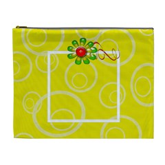 Yellow Swirls Custom Cosmetic Bag XL (7 styles) - Cosmetic Bag (XL)