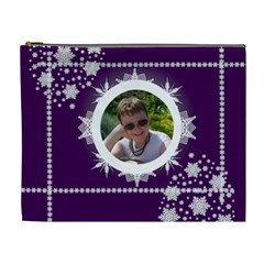 Ice cool dude purple snowflake Cosmetic bag (7 styles) - Cosmetic Bag (XL)