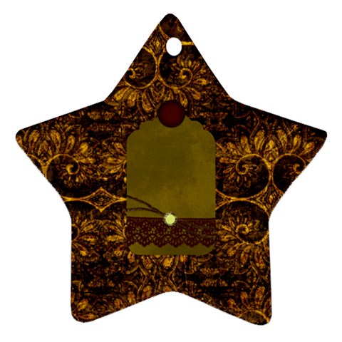 Arabian Spice Star 2 Sided Ornament 1 By Lisa Minor Back