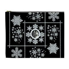 Winter wedding snowflake cosmetic bag extra large (7 styles) - Cosmetic Bag (XL)