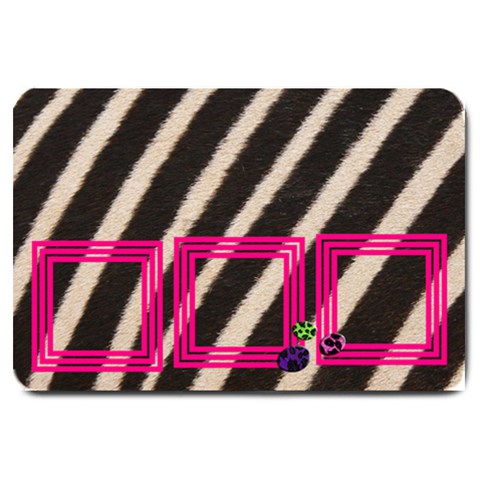Pink And Zebra 30 x20  Door Mat
