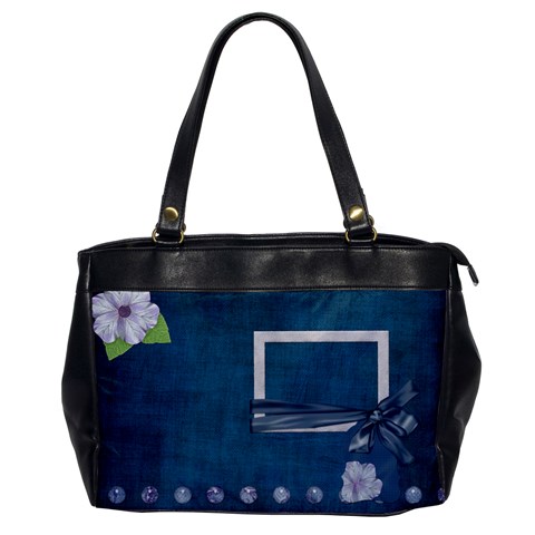 Lavender Rain Oversized Office Bag 1 Side By Lisa Minor Front