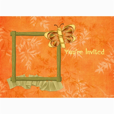 Tangerine Breeze Card 4 By Lisa Minor 7 x5  Photo Card - 1