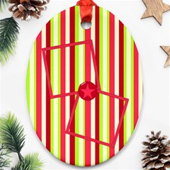 Cherry Slush Oval Ornament 1