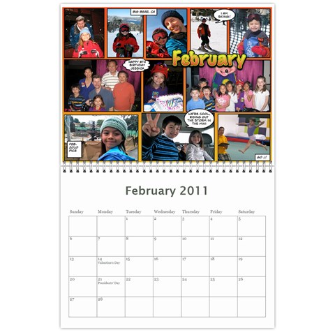 2011 Calendar By Dan Feb 2011