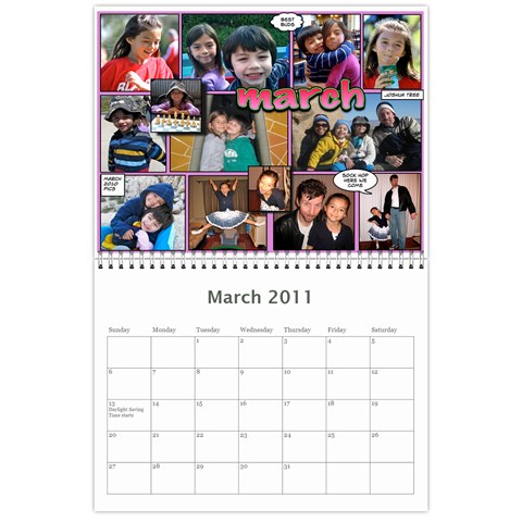 2011 Calendar By Dan Mar 2011