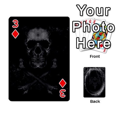 Goth Playin Cards By Brad Front - Diamond3