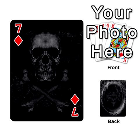 Goth Playin Cards By Brad Front - Diamond7