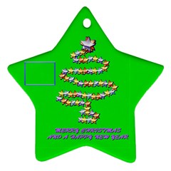 Merry Christmas green - Ornament (Star)