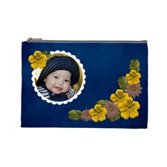 L- cosmetic Case Yellow and Brown flowers (7 styles) - Cosmetic Bag (Large)
