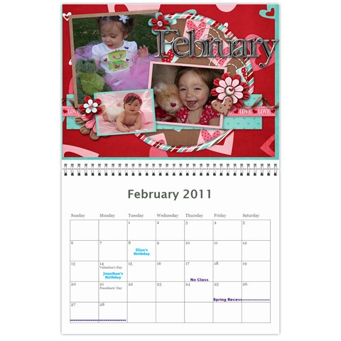 2011 Calendar 2 By Tiffany Frogley Feb 2011