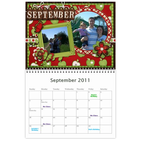 2011 Calendar 2 By Tiffany Frogley Sep 2011