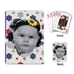 Flower Power Card Layout - Playing Cards Single Design (Rectangle)