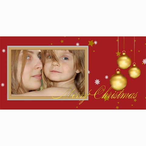 Merry Christmas By Wood Johnson 8 x4  Photo Card - 8