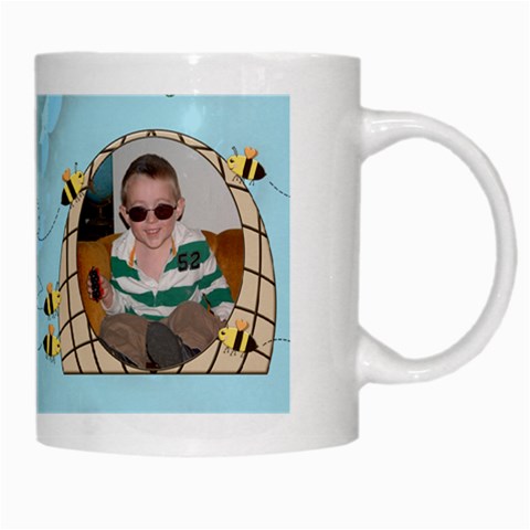 Grandma s Sweet Honey Bees Mug Blue 2 By Chere s Creations Right